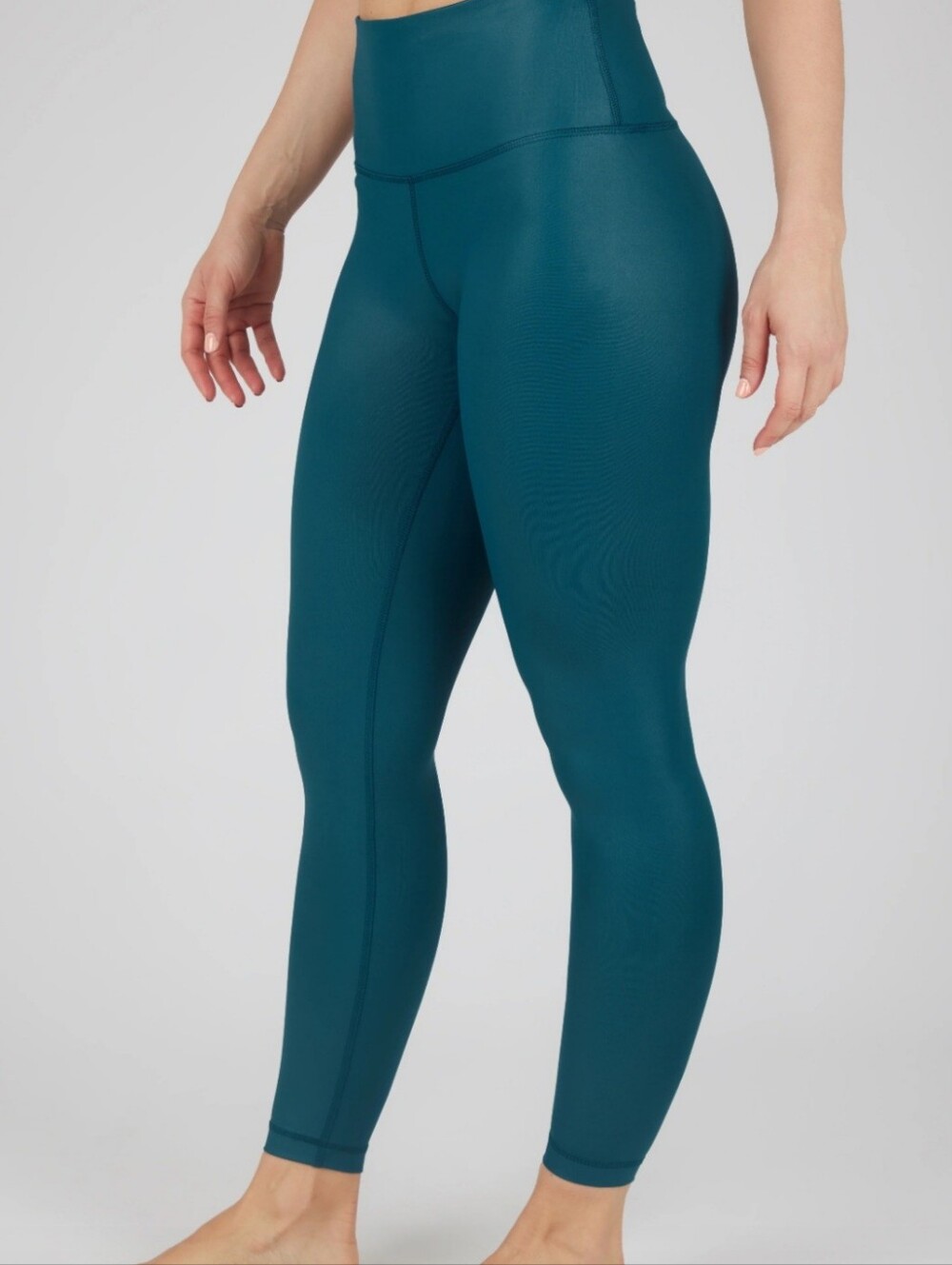 High-Waist Teal Leggings - Women